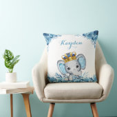 Blue Little Prince Floral Elephant Baby Kissen (Stuhl )