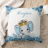 Blue Little Prince Floral Elephant Baby Kissen (Decke)