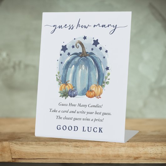 Blue Little Pumpkin Baby Boy Dusche schätzt wie vi Sockelschild