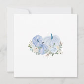 Blue Little Pumpkin Baby Dusche Einladung (Rückseite)