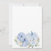 Blue Little Pumpkin Baby Dusche Einladung (Rückseite)