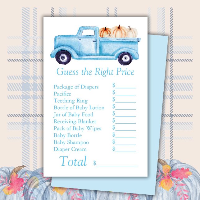 Blue Little Pumpkin Baby Dusche raten den richtige (Von Creator hochgeladen)