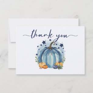 Blue Little Pumpkin Boy Baby Dusche Danke