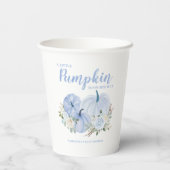 Blue Little Pumpkin Boy Baby Dusche Pappbecher (Rückseite)
