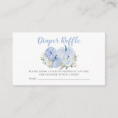 Blue Little Pumpkin Diaper Raffle Ticket Begleitkarte (Vorderseite)