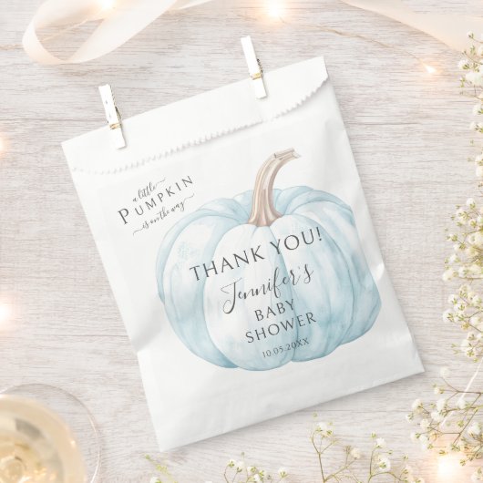Blue Little Pumpkin Herbst Babydusche Geschenktütchen (Ausgeschnitten)