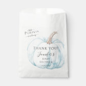 Blue Little Pumpkin Herbst Babydusche Geschenktütchen (Vorderseite)