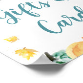 Blue Little Pumpkin Truck Baby Duschzeichen Poster (Ecke)