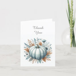 Blue Little Pumpkin Vielen Dank Note Card Dankeskarte