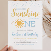 Blue Little Sunshine Geburtstag Einladung