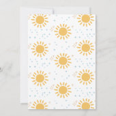 Blue Little Sunshine Geburtstag Einladung (Rückseite)