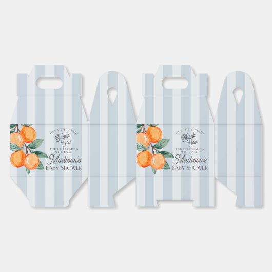 Blue Little Süsse auf dem Weg Citrus Baby Dusche Geschenkschachtel (Ungeklappt)