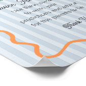 Blue Little Süsse Citrus Duschempfehlung für Baby Poster (Ecke)