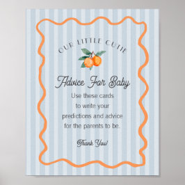 Blue Little Süsse Citrus Duschempfehlung für Baby Poster