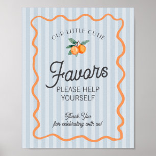 Blue Little Süsse Citrus Hauptpresse Favoriten Poster