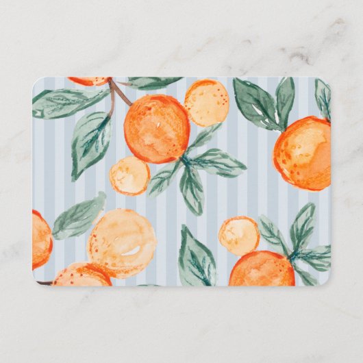 Blue Little Süsse Pastel Citrus Bücher für Baby Begleitkarte (Rückseite)