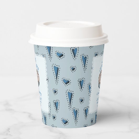 Blue Little Süsse Pie Autumn Baby Boy Dusche Pappbecher (Links)