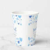 Blue Little Sweetheart Valentine's Day Baby Shower Pappbecher (Rechts)