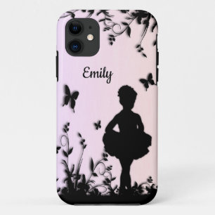 Blue Littlest Ballerina Personalize Name Case-Mate iPhone Hülle