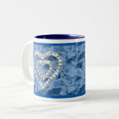Blue Live Lagh Liebe Diamond Herz Tasse (Vorderseite Links)