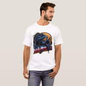 Blue Lizard, American Lizard Design, Lizard Art T-Shirt (Vorne ganz)