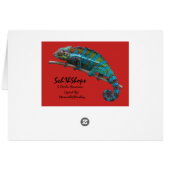 Blue Lizard "Denken Sie an Sie!" Grußkarte (Rückseite Horizontal)