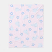 Blue Lizard Floral Fleece Blanket (Vorderseite)