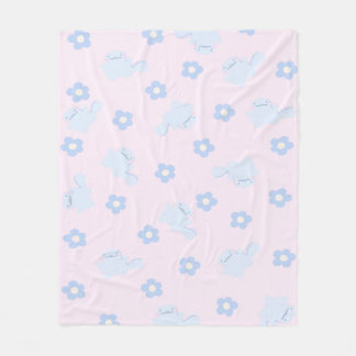 Blue Lizard Floral Fleece Blanket