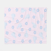 Blue Lizard Floral Fleece Blanket (Vorderseite (Horizontal))