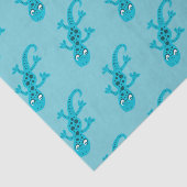 Blue Lizard Gecko auf Blue Kids Seidenpapier (Ausschnitt)