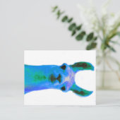 Blue Llama Graphic Postkarte (Stehend Vorderseite)