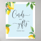 Blue Lmon Baby Duschkarten und Geschenkzeichen Poster (Vorne)