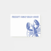 Blue Lobster Family Beach House Maine New England Post-it Klebezettel (Vorderseite)