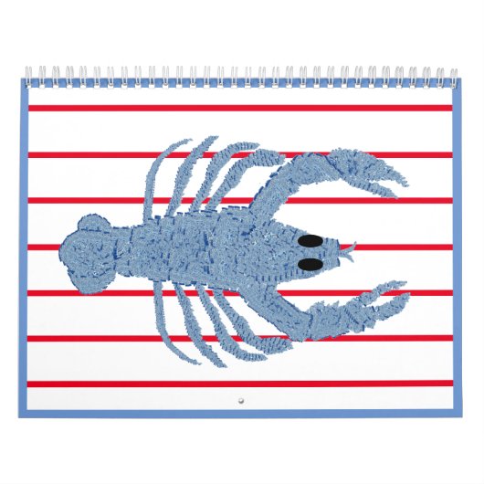 Blue Lobster French Red Calendar Kalender (Titelbild)