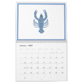 Blue Lobster French Red Calendar Kalender (Jan 2027)