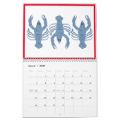 Blue Lobster French Red Calendar Kalender (Mär 2027)