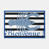 Blue Lobster Ginger Jars Jar französische Flagge D Fußmatte (Vorderseite)