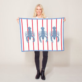 Blue Lobster Ginger Jars Jar kleine Babydecke Fleecedecke