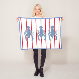 Blue Lobster Ginger Jars Jar kleine Babydecke Fleecedecke