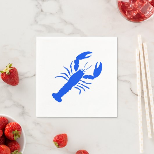 Blue Lobster Moderne Grafik niedlich Spaß an der K Serviette (Beispiel)