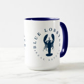 Blue Lobster Real Anwesen Maine 15oz Große Tasse (VorderseiteRechts)