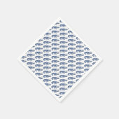 Blue Lobster Retro Vintage Image Serviette (Ecke)