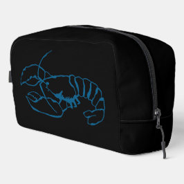 Blue Lobster Sea Animal Simple Kontur Zeichn Art Waschbeutel