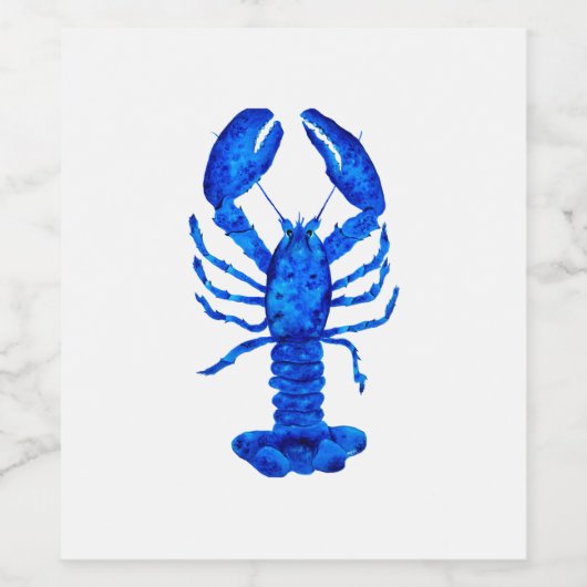 Blue Lobster Weinetikett (Einzelnes Label)