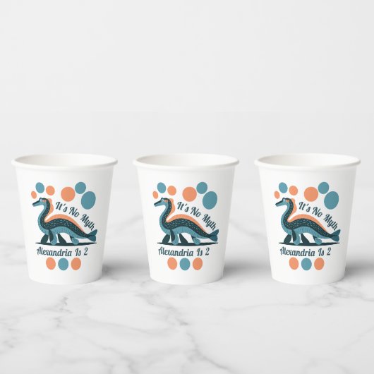Blue Loch Ness Birthday Paper Cups Pappbecher (Multi)