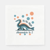 Blue Loch Ness Birthday Paper Napkins Serviette (Vorderseite)