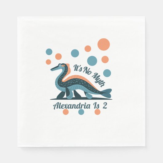 Blue Loch Ness Birthday Paper Napkins Serviette (Vorderseite)