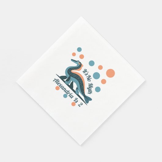 Blue Loch Ness Birthday Paper Napkins Serviette (Ecke)