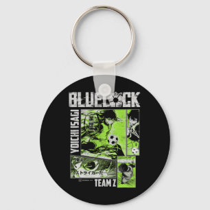 Blue Lock Yoichi Isagi geteilte Fußballpaneele Schlüsselanhänger