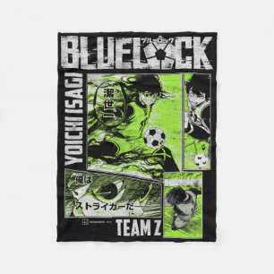 Blue Lock Yoichi Isagi geteilte Fußballtafeln  Fleecedecke